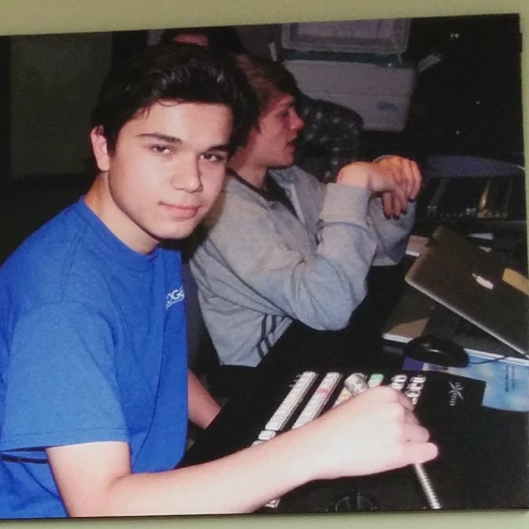 Antonio in Directors Seat in Television Studio