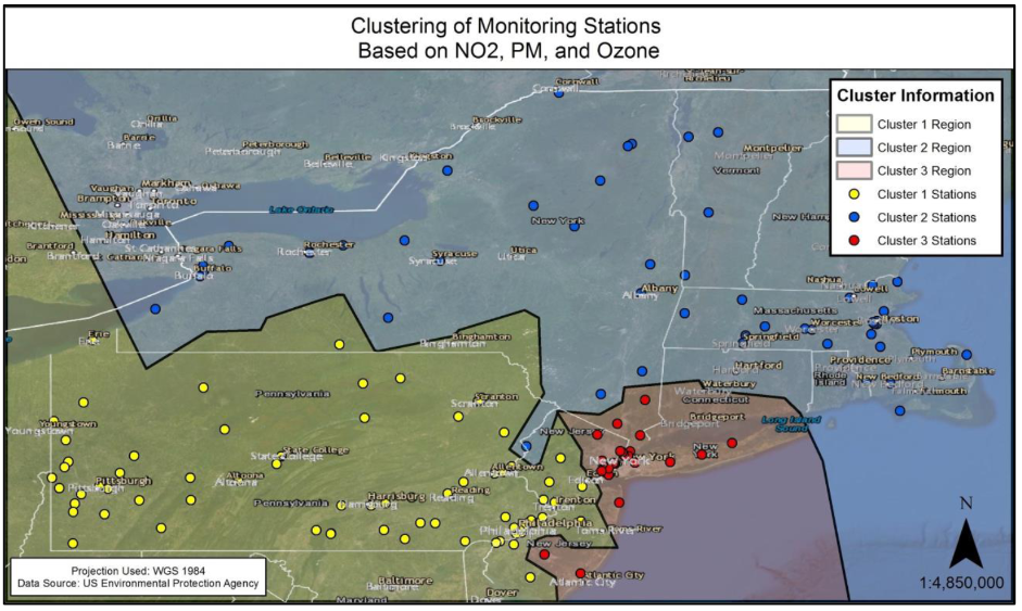 Image of a Map with Clustering Regions